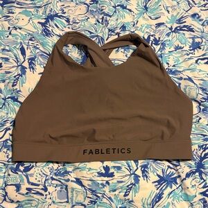 Fabletics Taupe Sports Bra